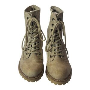 Blowfish Malibu Reilly Combat Lace up Casual Boots Sand Size 8